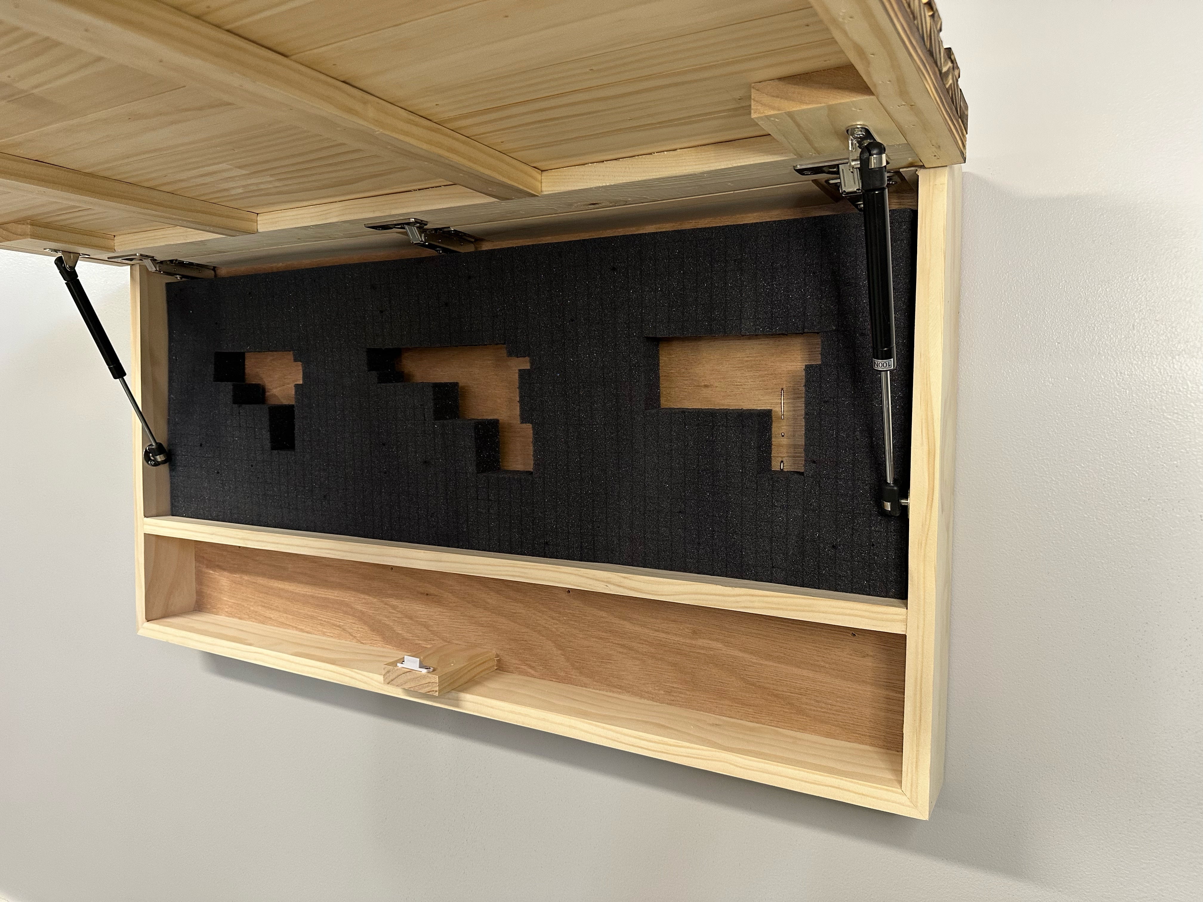 American Flag Challenge Coin Display and Hidden Gun Cabinet by Bellewood Designs - product image 16 for Resin Society