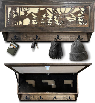 Deer Hunter Hidden Gun Storage by Bellewood Designs - main product image for Resin Society