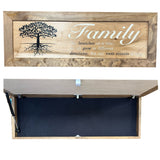 Large Hidden Gun Storage Cabinet with Family Tree Design by Bellewood Designs - main product image for Resin Society