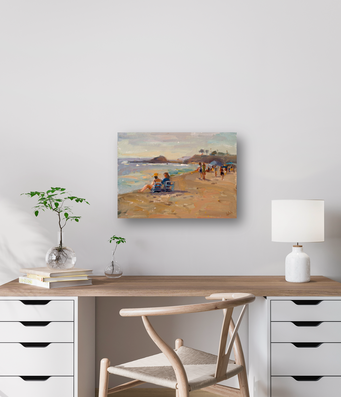 Laguna Beach Artist Enhanced Canvas Print by John Beard Collection - product image 2 for Resin Society