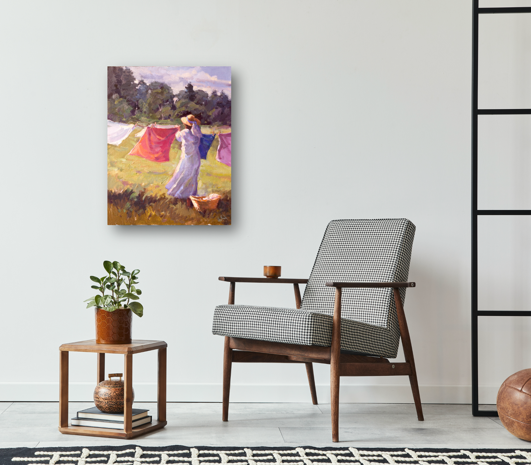 Laundry Day Artist Enhanced Canvas Print by John Beard Collection - product image 3 for Resin Society