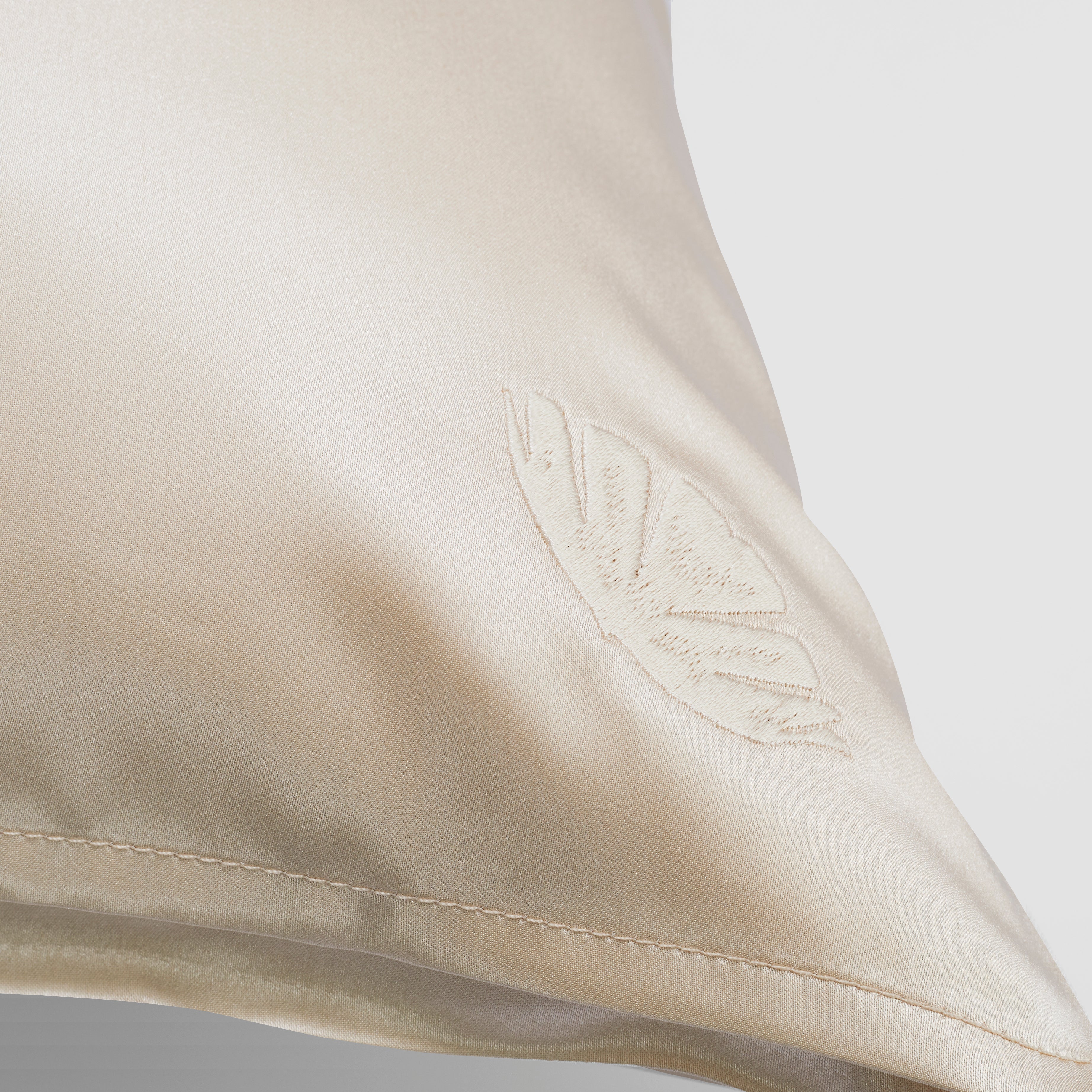 La Seta Mulberry Silk Pillowcase with Embroidery by Perle Silk - product image 6 for Resin Society