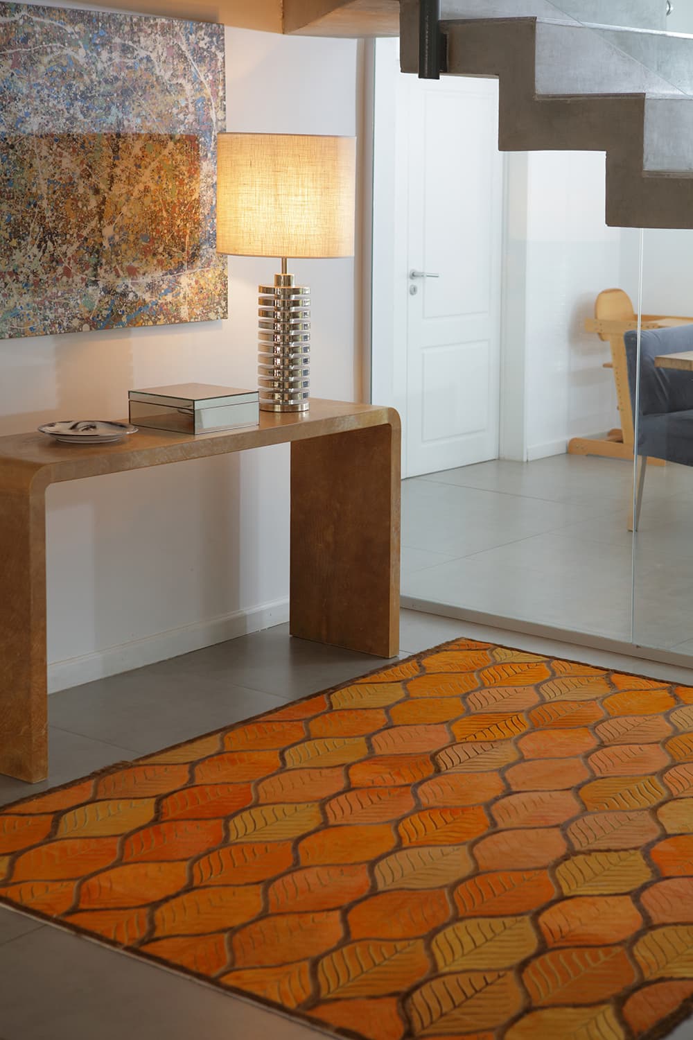 Leaves - Custom Oversized Cowhide Rug by Homelosophy