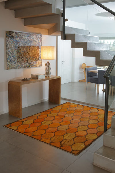Leaves - Custom Oversized Cowhide Rug by Homelosophy