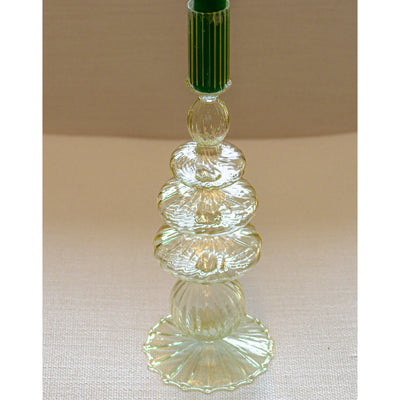 Buttercream Yellow Ribbed Candle Holder - Pair by Ro'Table - product image 6 for Resin Society