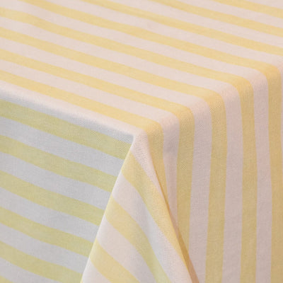 Buttercream Yellow Stripe Tablecloth by Ro'Table - main product image for Resin Society