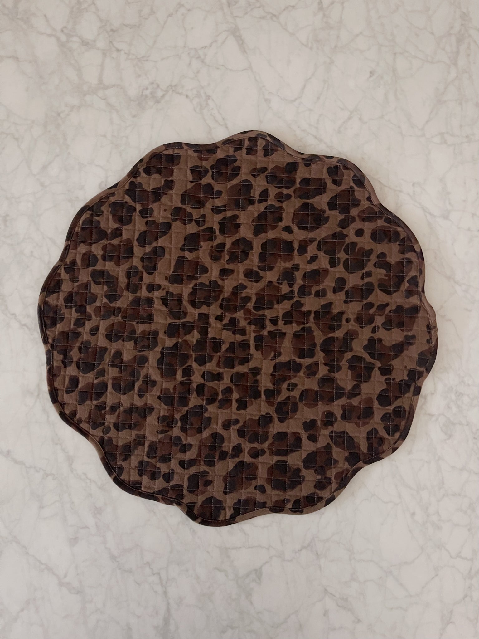 Leopard Scalloped Placemats by Sarah Spiegel - product image 2 for Resin Society