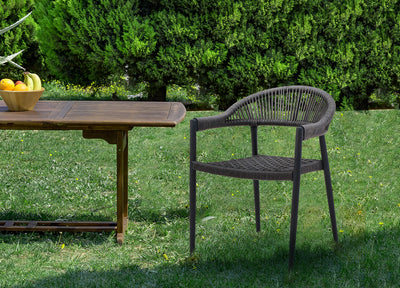 Leyla Outdoor Dining Armchair Set of 4 detail image - Resin Society