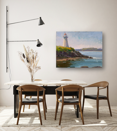 Lighthouse Artist Enhanced Canvas Print by John Beard Collection - product image 3 for Resin Society