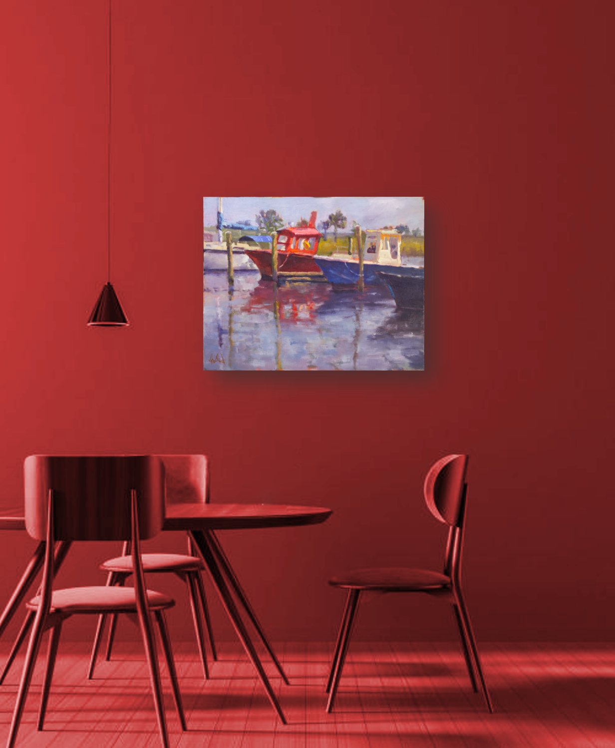 Lil' Red Artist Enhanced Canvas Print by John Beard Collection - product image 2 for Resin Society