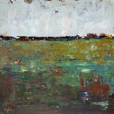 Lily Pond Artist Enhanced Canvas Print by John Beard Collection - main product image for Resin Society