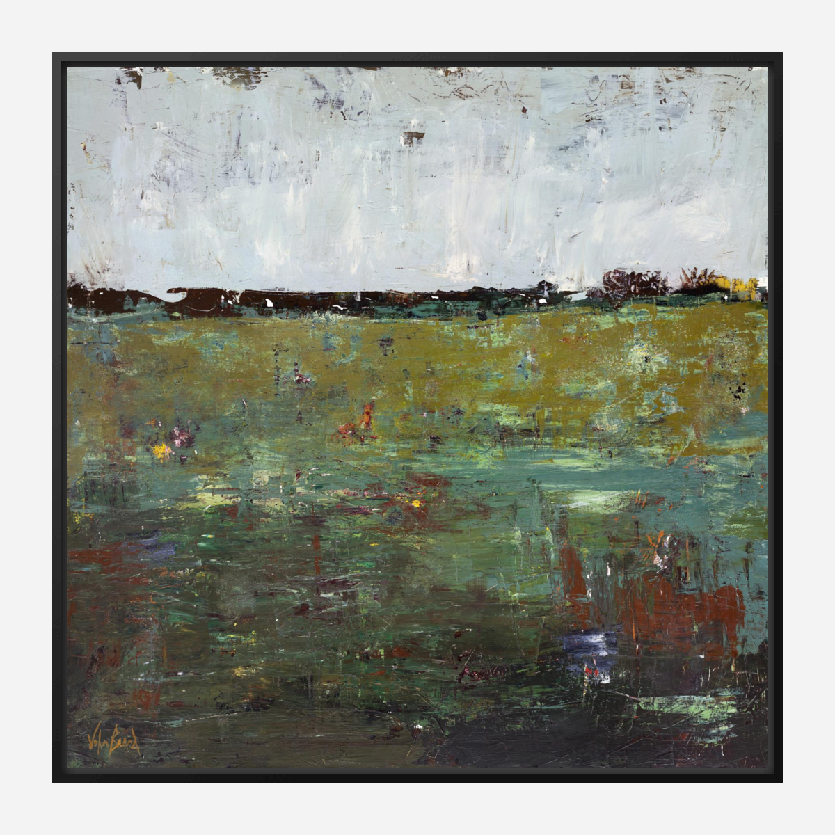 Lily Pond Artist Enhanced Canvas Print by John Beard Collection - product image 5 for Resin Society