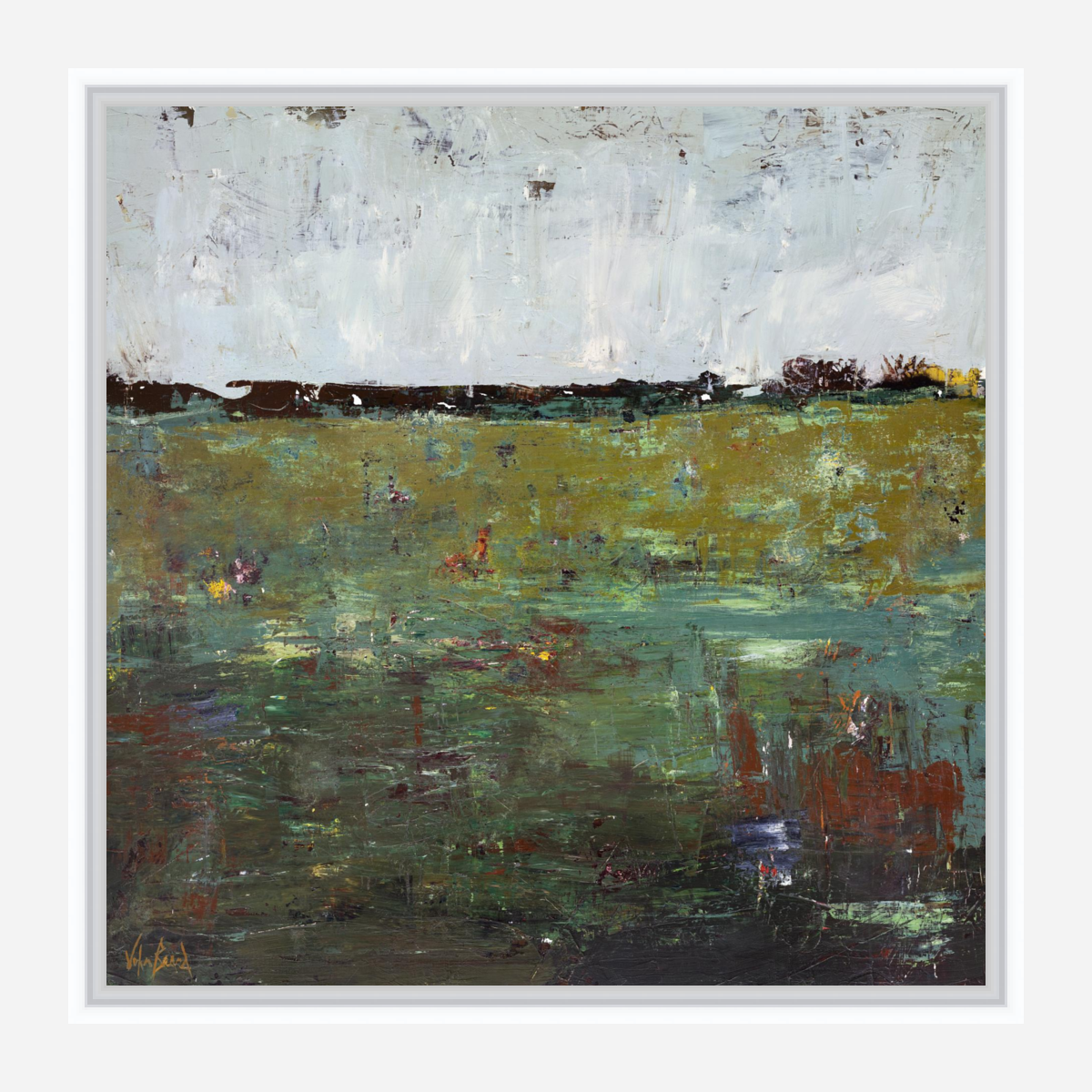 Lily Pond Artist Enhanced Canvas Print by John Beard Collection - product image 7 for Resin Society