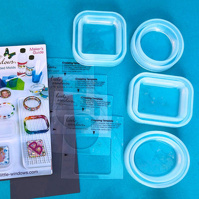 Double-Sided Silicone Resin Mold Set with accessories by Little Windows Brilliant Resin and Supplies - Resin Society
