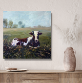 Lone Cow Artist Enhanced Canvas Print by John Beard Collection - product image 2 for Resin Society