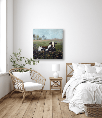 Lone Cow Artist Enhanced Canvas Print by John Beard Collection - product image 4 for Resin Society