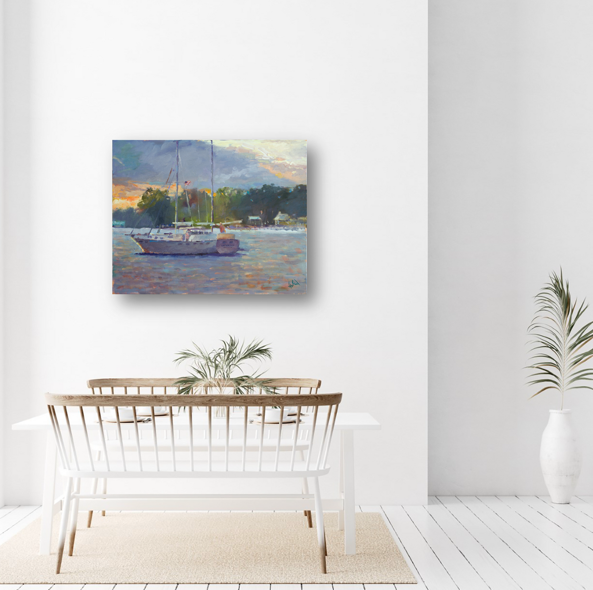Long Day at Sea Artist Enhanced Canvas Print by John Beard Collection - product image 2 for Resin Society