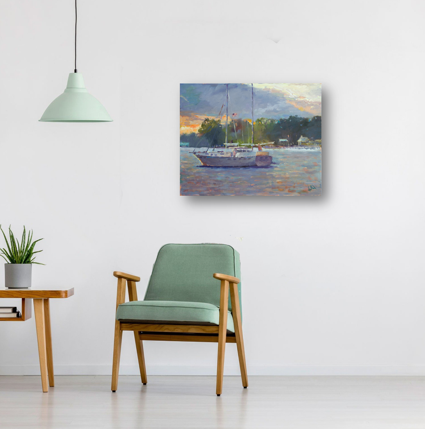 Long Day at Sea Artist Enhanced Canvas Print by John Beard Collection - product image 4 for Resin Society