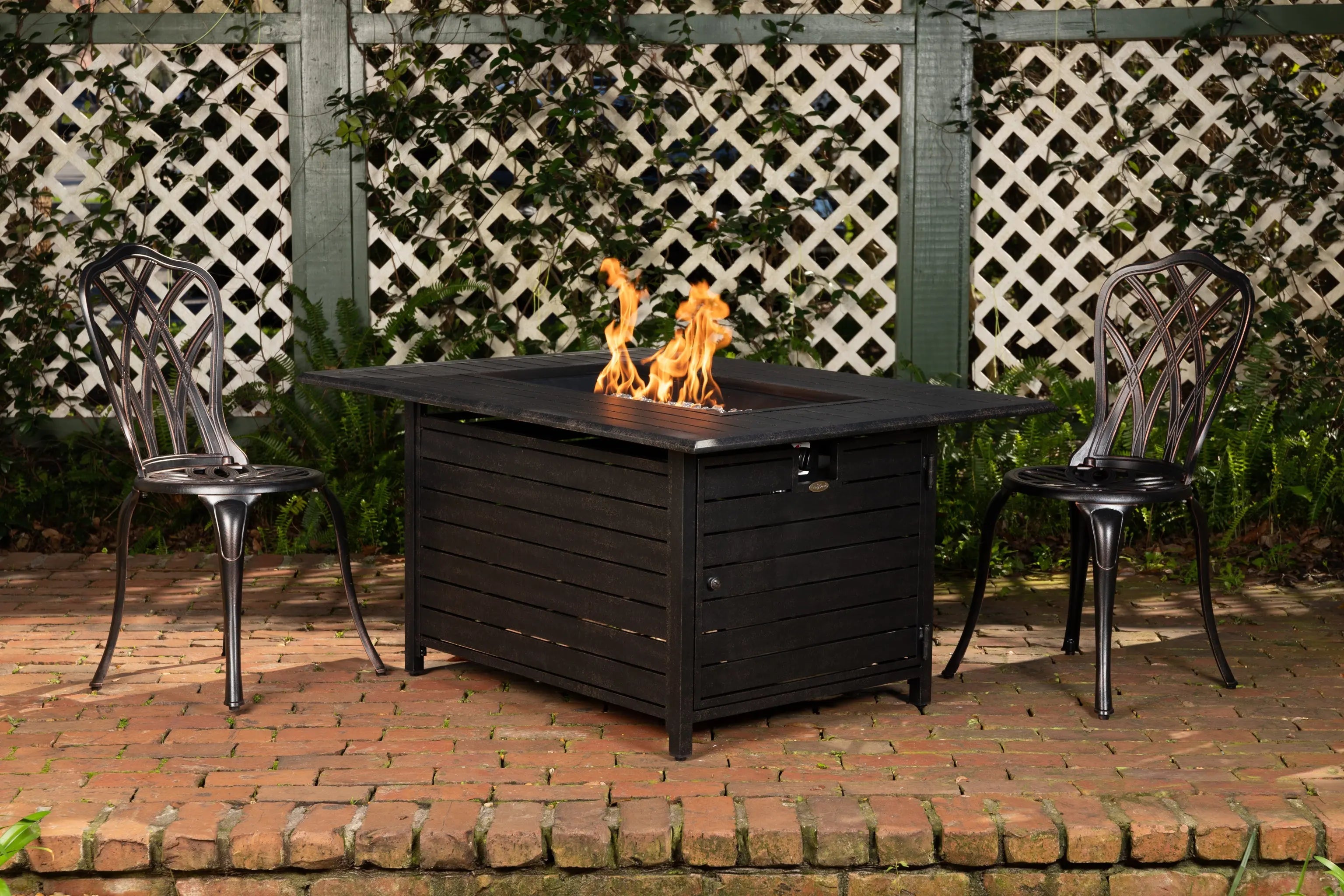 Longmont 48" Rectangular Aluminum Convertible Gas Fire Pit Table by Fire Sense/Balkene Home - product image 2 for Resin Society