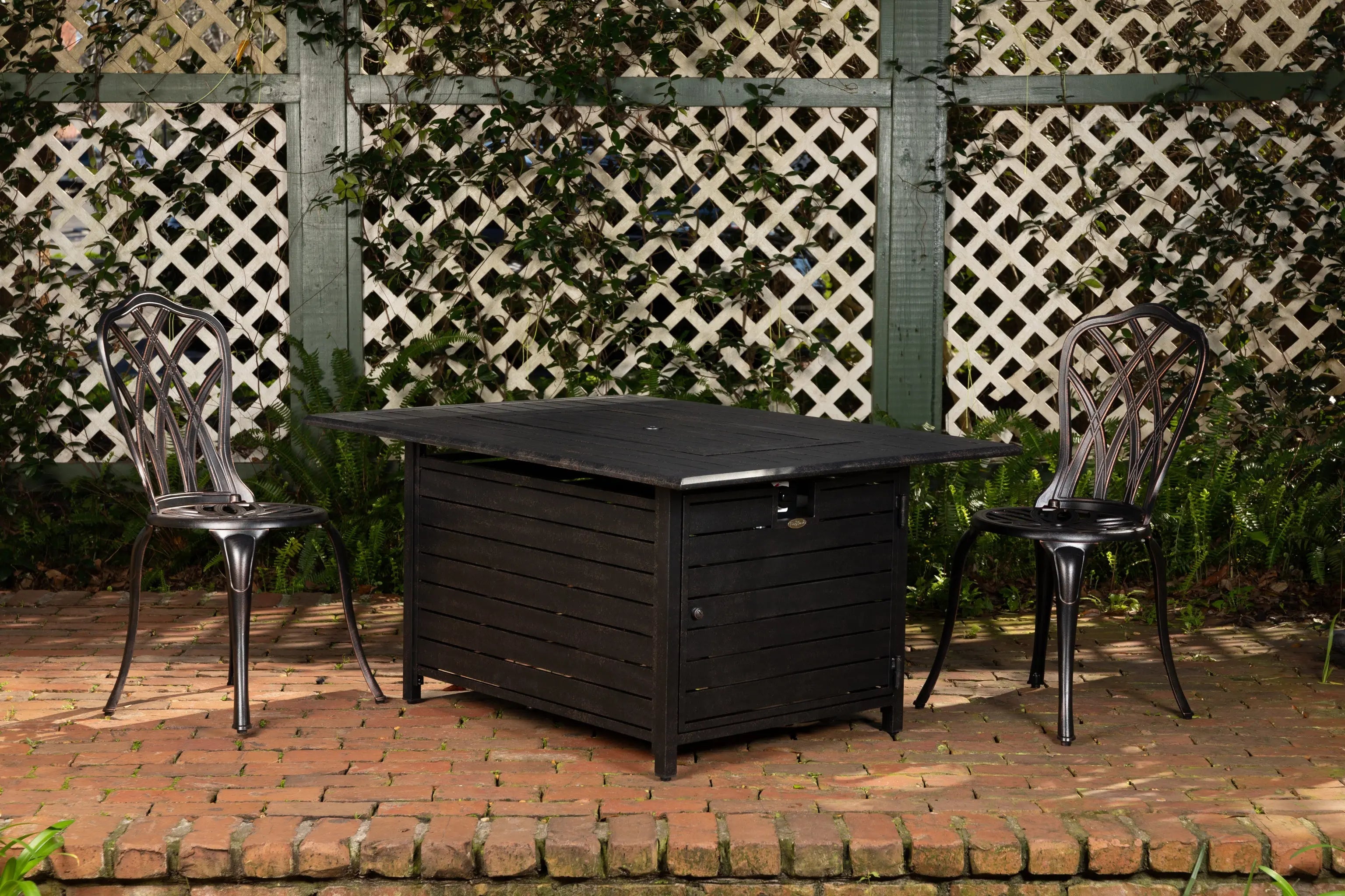 Longmont 48" Rectangular Aluminum Convertible Gas Fire Pit Table by Fire Sense/Balkene Home - product image 3 for Resin Society