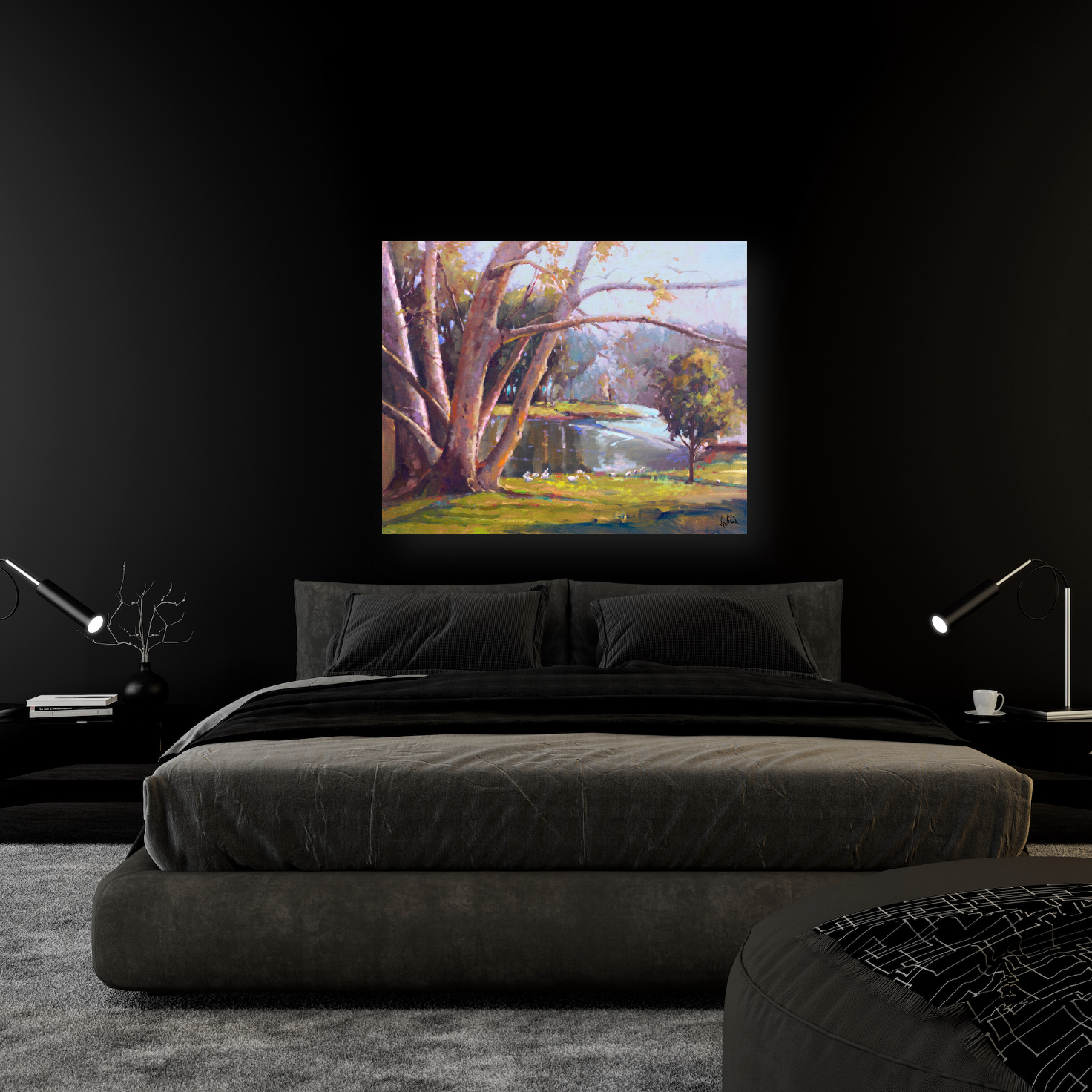 Looking Over Artist Enhanced Canvas Print by John Beard Collection - product image 4 for Resin Society