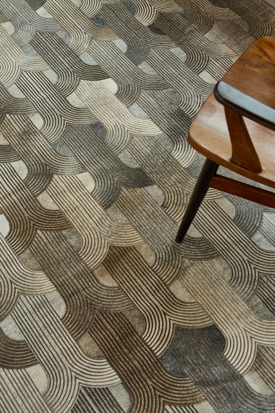 Loop Lasered - Custom Cowhide Rug by Homelosophy