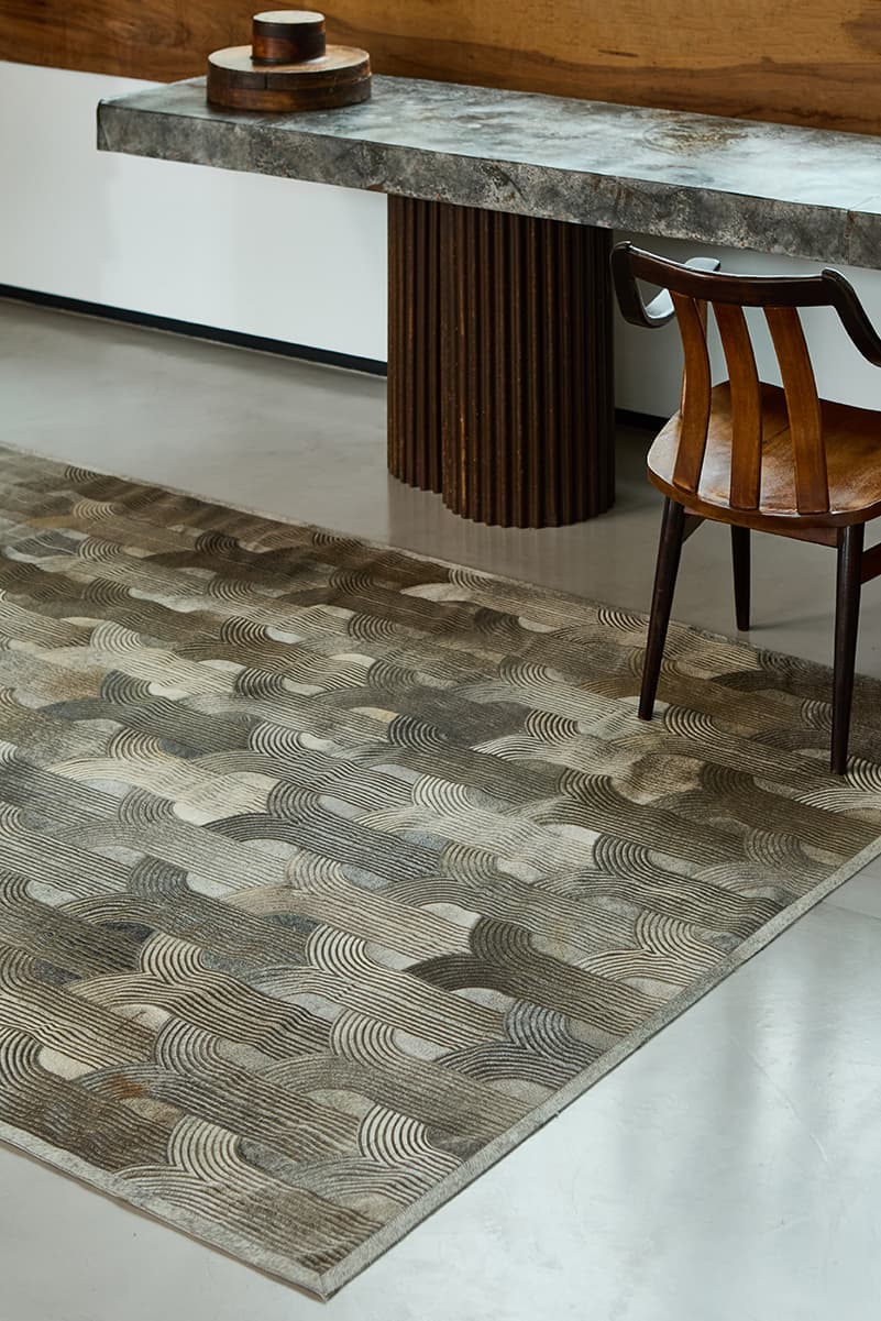 Loop Lasered - Custom Cowhide Rug by Homelosophy