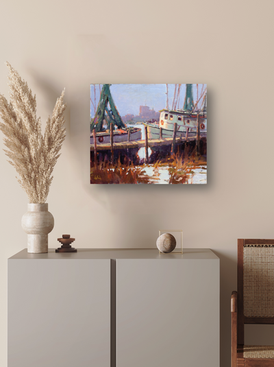 Low Country Docks Artist Enhanced Canvas Print by John Beard Collection - product image 2 for Resin Society