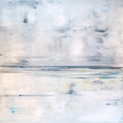 Low Tide 30x30 Artist Enhanced Canvas Print by John Beard Collection showing abstract coastal seascape