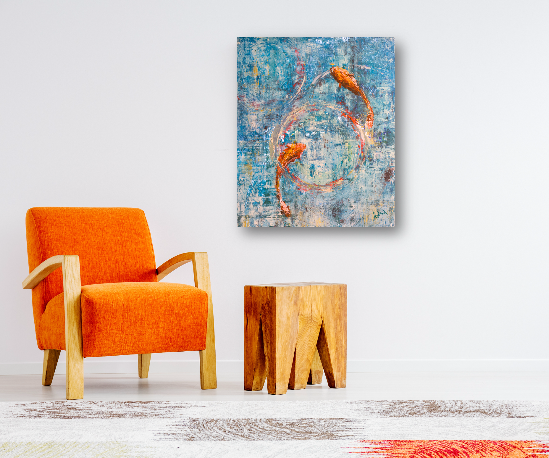 Lucky Gold I Artist Enhanced Canvas Print by John Beard Collection - product image 2 for Resin Society