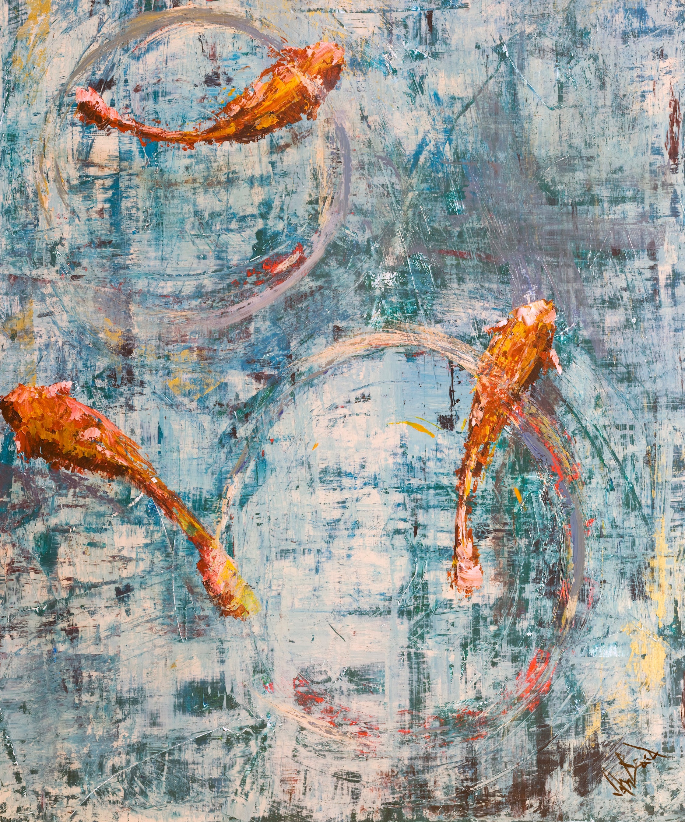 Lucky Gold II Artist Enhanced Canvas Print by John Beard Collection - main product image for Resin Society
