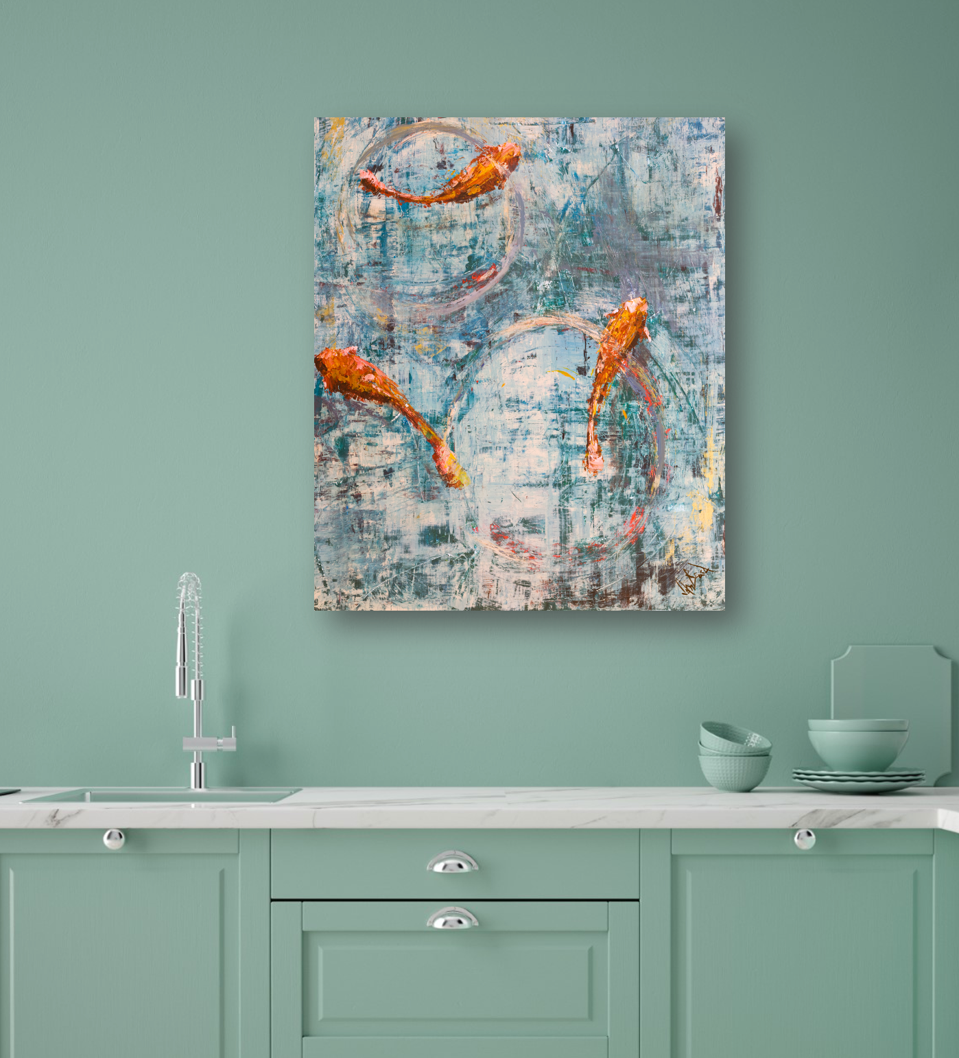 Lucky Gold II Artist Enhanced Canvas Print by John Beard Collection - product image 2 for Resin Society