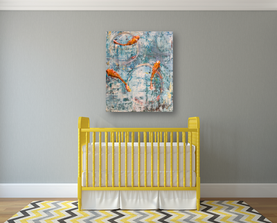 Lucky Gold II Artist Enhanced Canvas Print by John Beard Collection - product image 3 for Resin Society