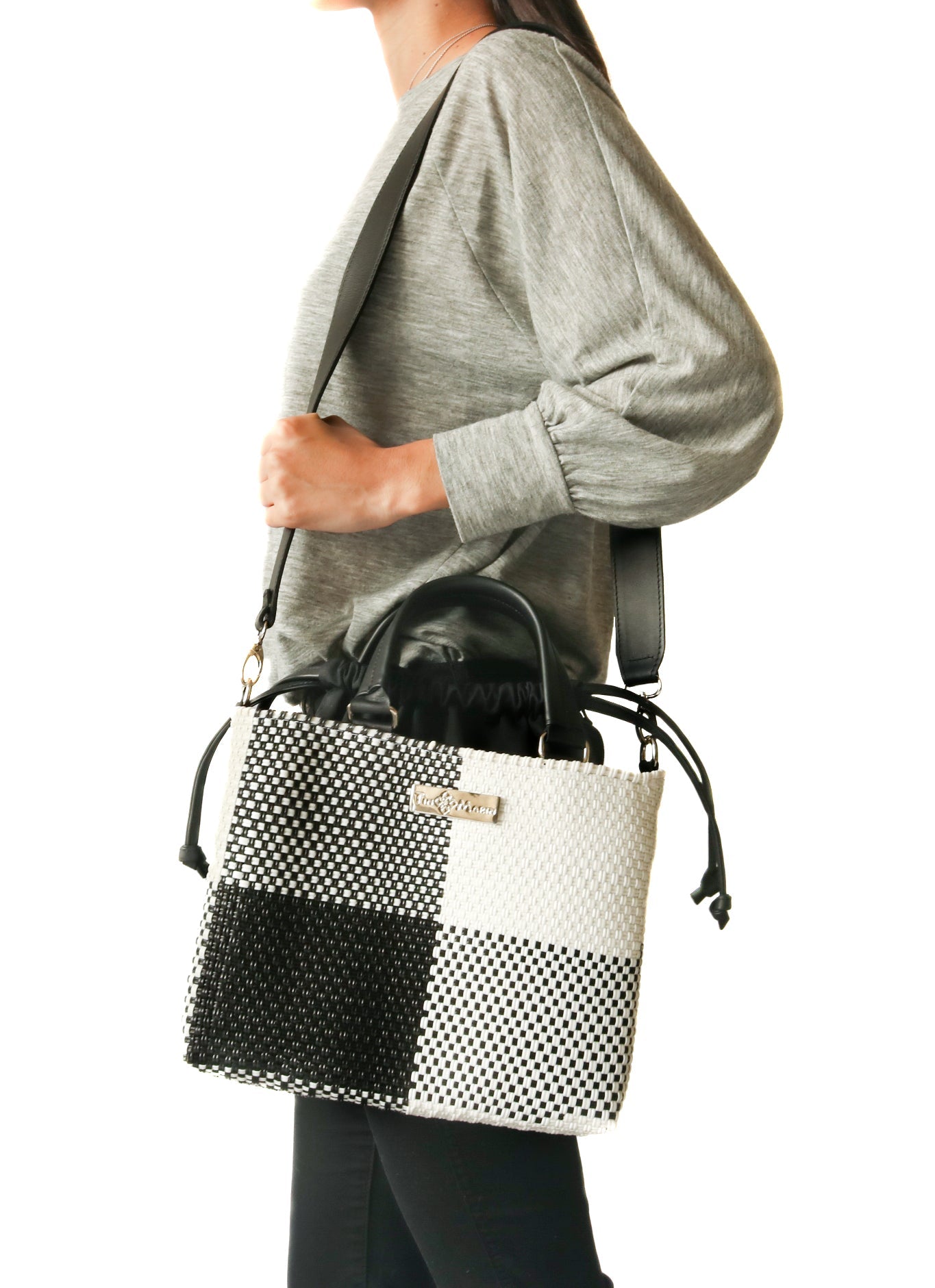 Lucy Medium Woven Crossbody Drawstring Bag by Tin Marin Brand - product image 6 for Resin Society