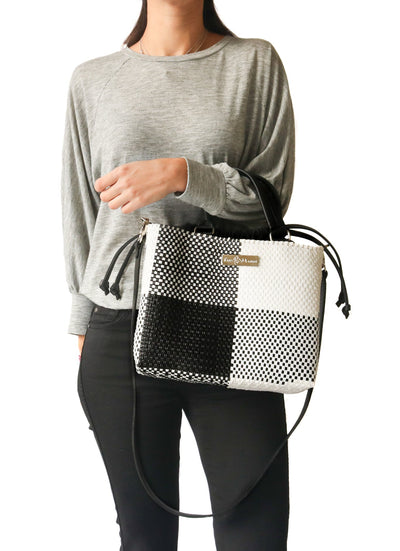 Lucy Medium Woven Crossbody Drawstring Bag by Tin Marin Brand - product image 2 for Resin Society