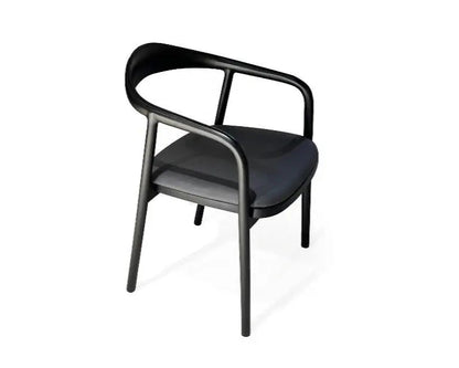 Luxury solid wood chair made of walnut with natural finish
