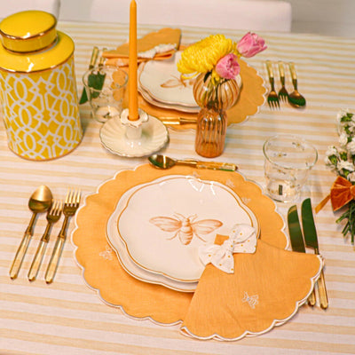 Lychee Sorbet Stripe Tablecloth by Ro'Table - product image 5 for Resin Society