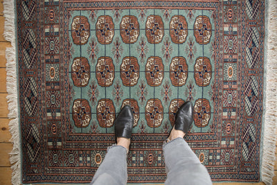 4x4.5 Vintage Fine Bokhara Square Rug by Old New House® - product image 2 for Resin Society