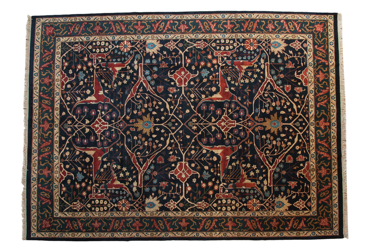 10x14 Vintage Indian Bijar Design Carpet by Old New House® - main product image for Resin Society