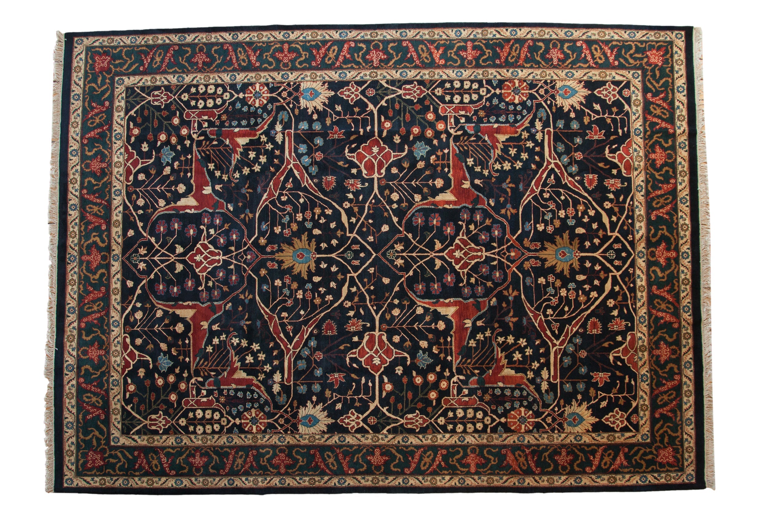10x14 Vintage Indian Bijar Design Carpet by Old New House® - main product image for Resin Society