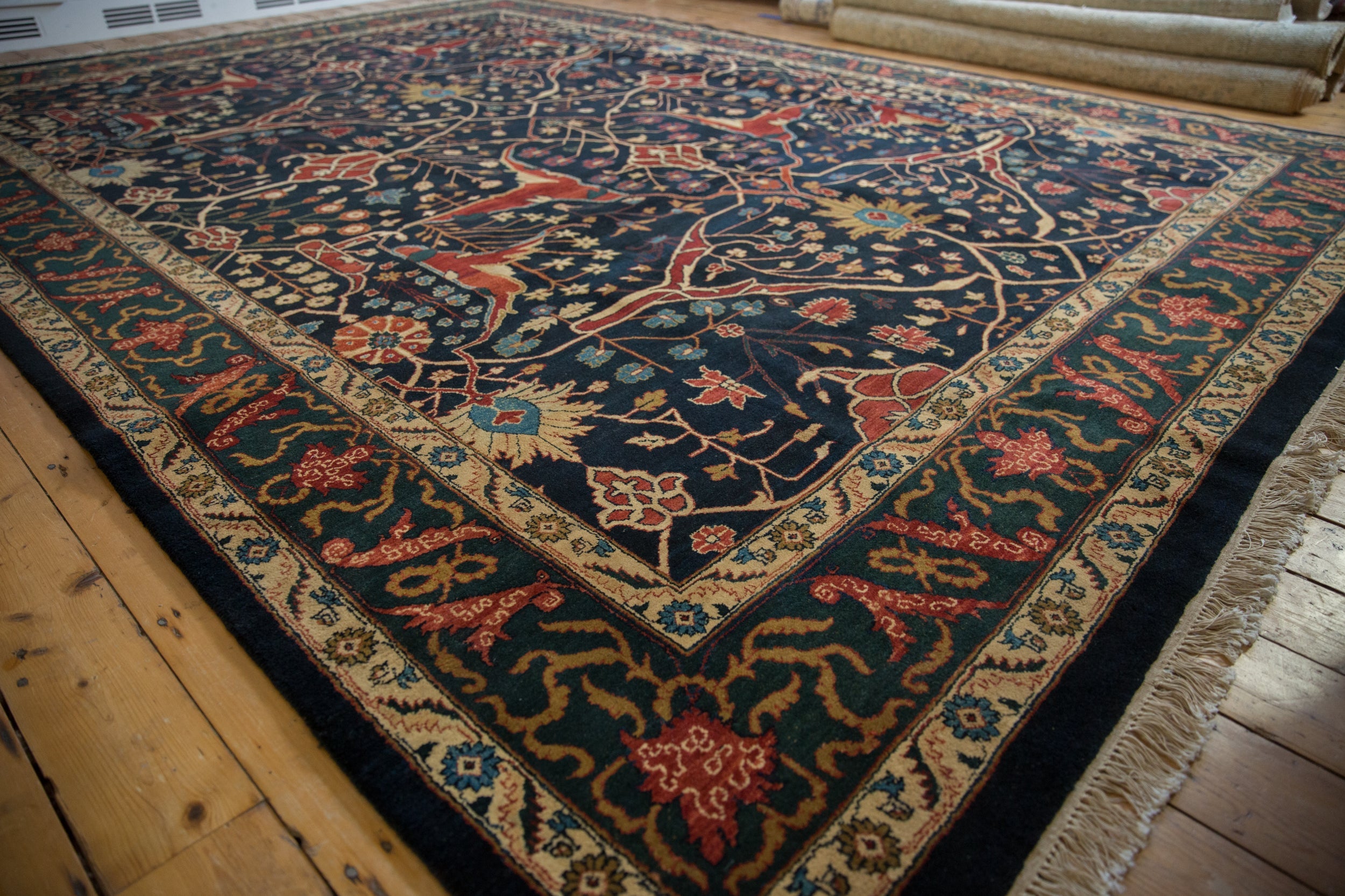 10x14 Vintage Indian Bijar Design Carpet by Old New House® - product image 6 for Resin Society