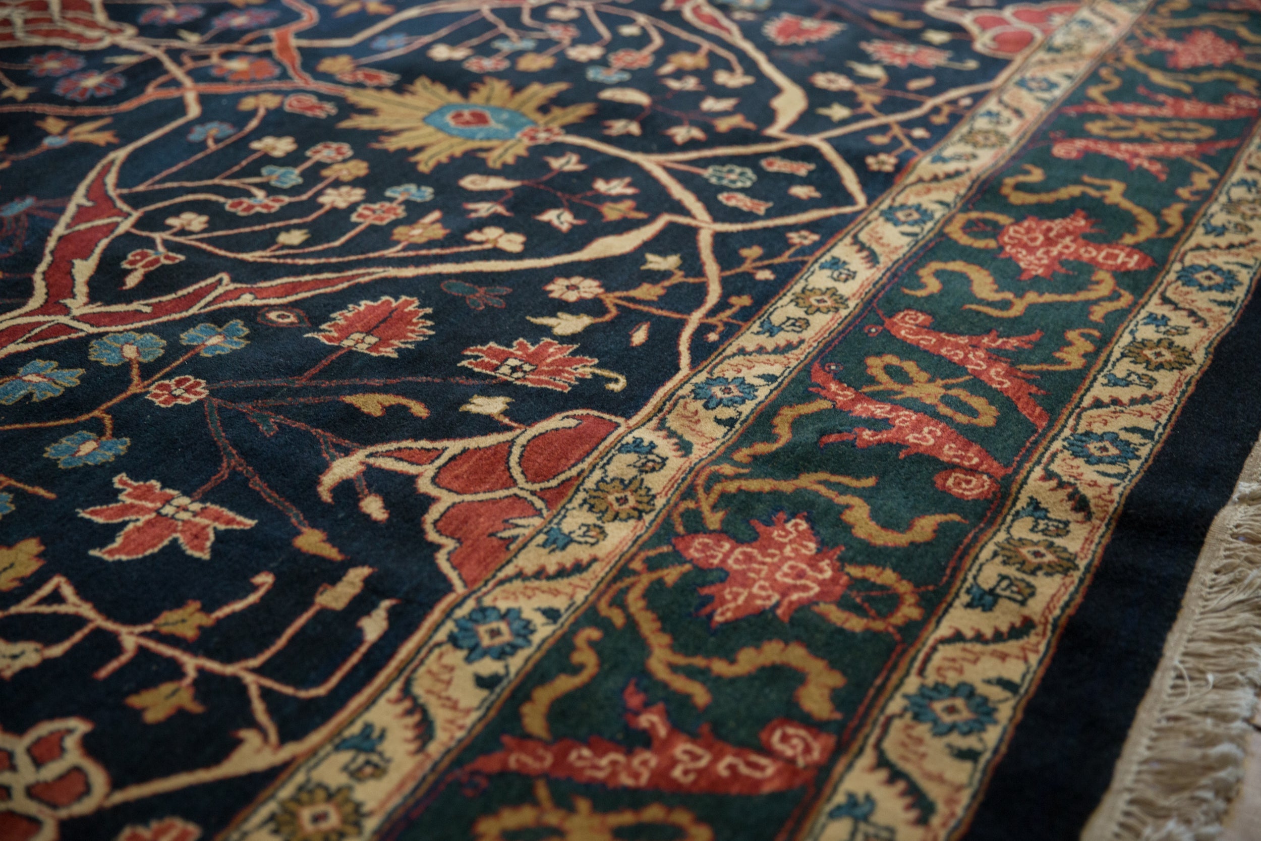 10x14 Vintage Indian Bijar Design Carpet by Old New House® - product image 7 for Resin Society