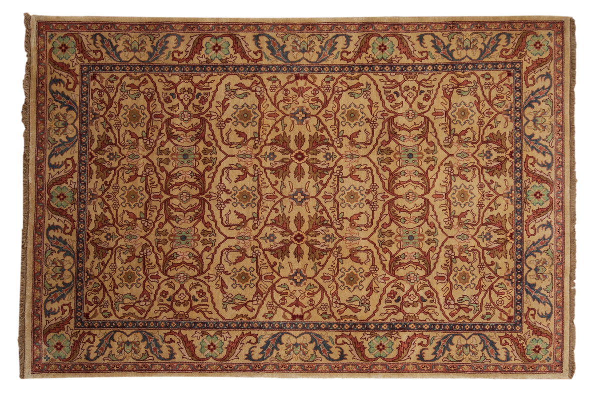 6x9 Vintage Indian Bijar Design Carpet by Old New House® - main product image for Resin Society