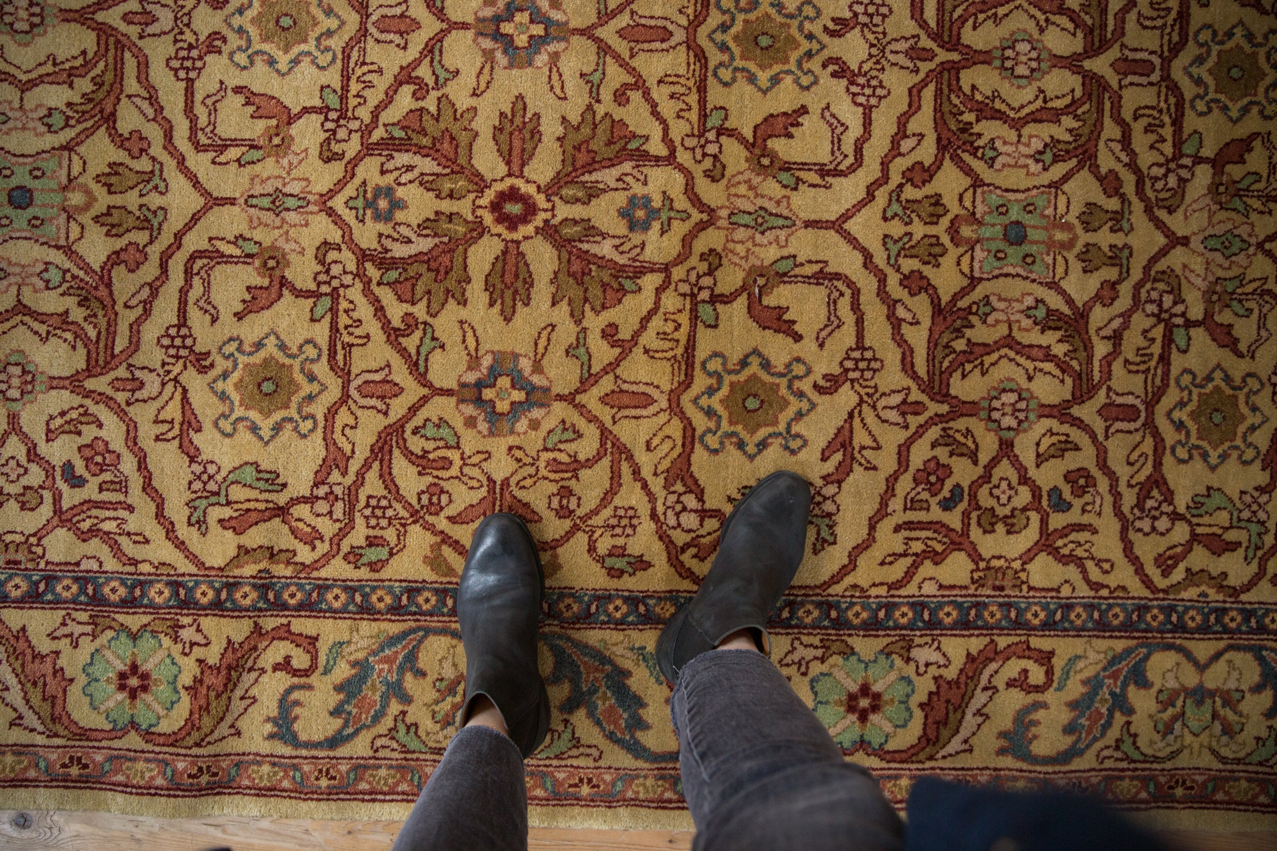6x9 Vintage Indian Bijar Design Carpet by Old New House® - product image 2 for Resin Society