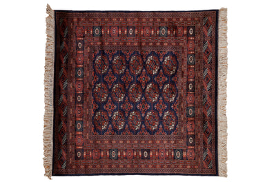 5x5 Vintage Fine Bokhara Square Rug by Old New House® - main product image for Resin Society