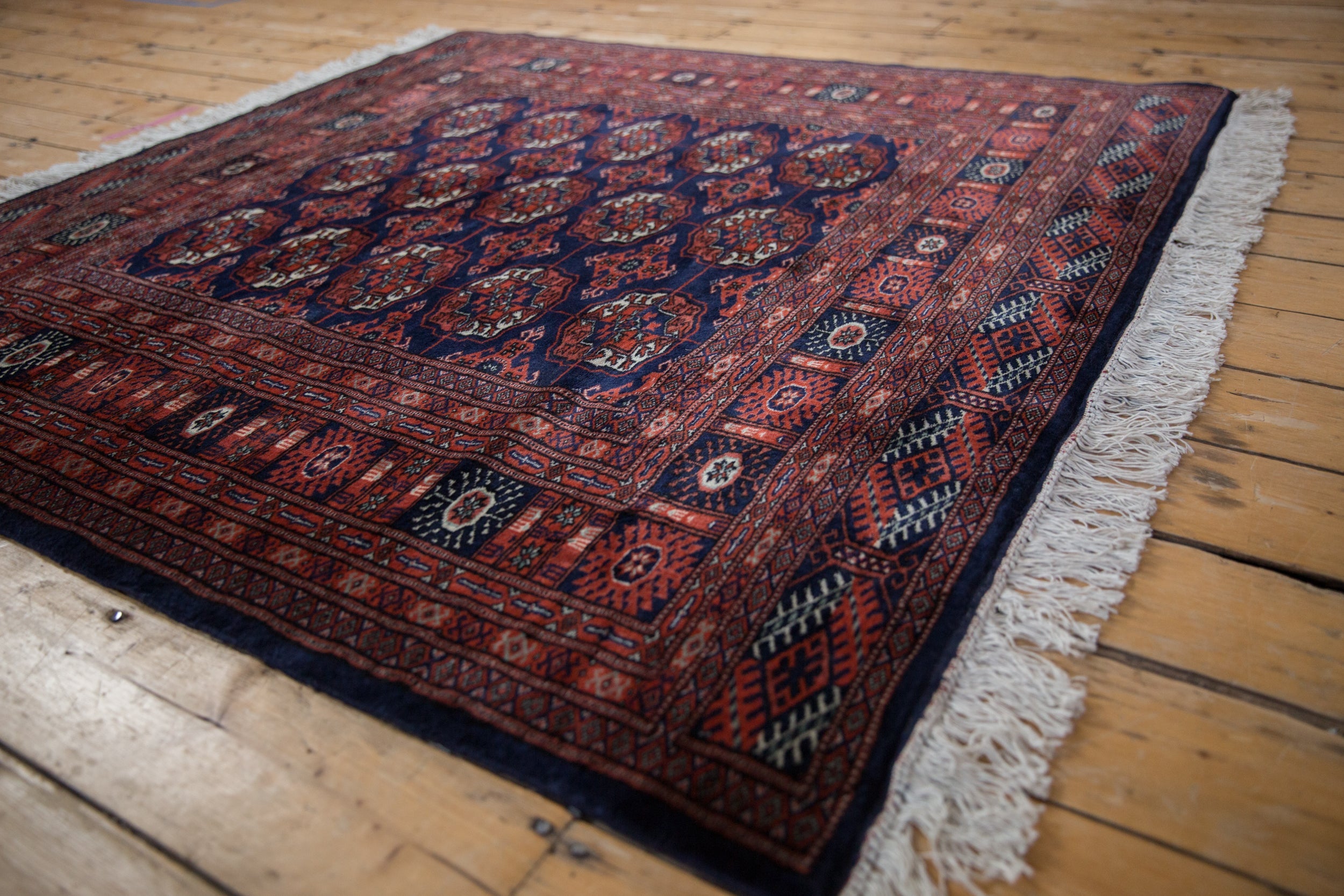 5x5 Vintage Fine Bokhara Square Rug by Old New House® - product image 3 for Resin Society