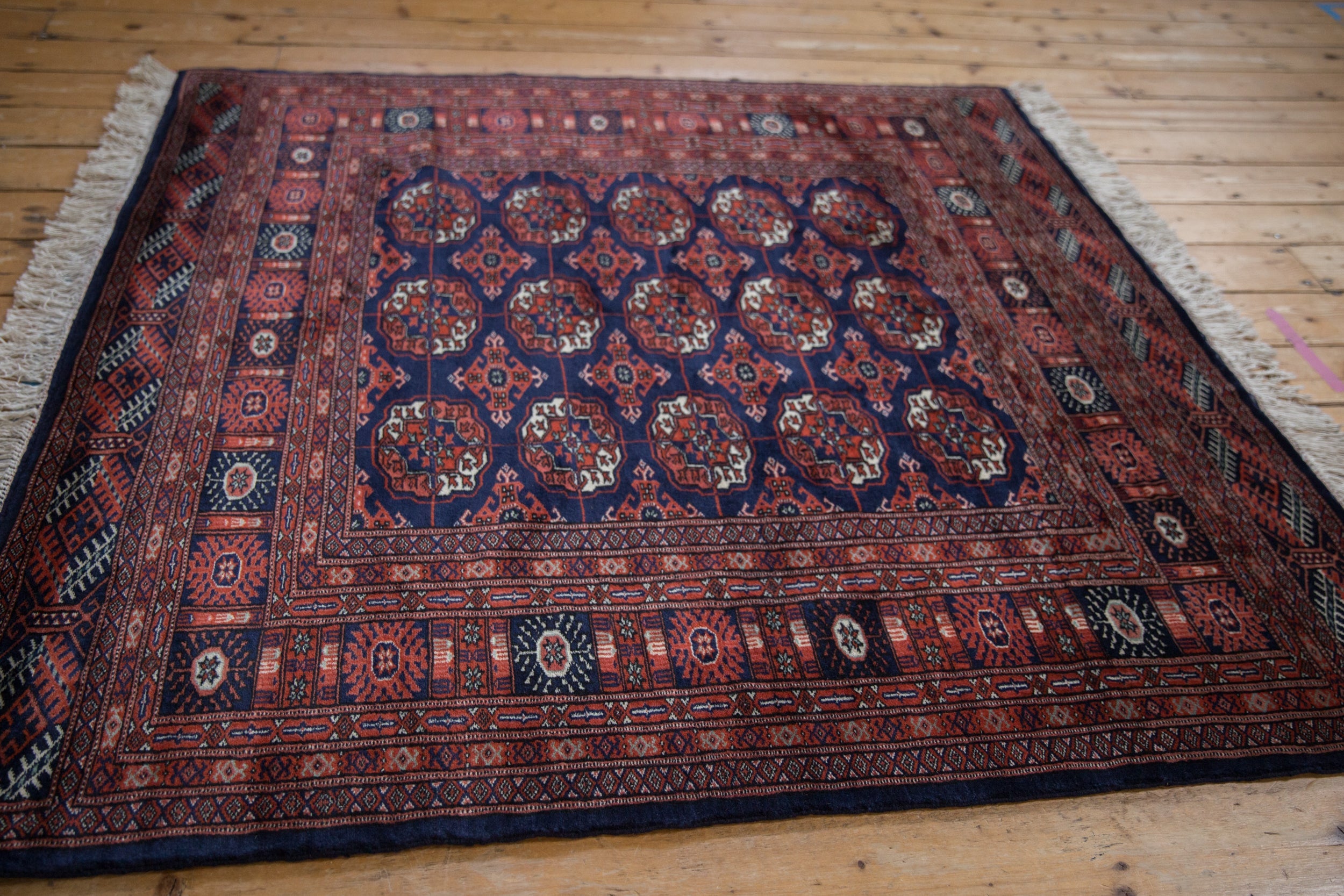 5x5 Vintage Fine Bokhara Square Rug by Old New House® - product image 6 for Resin Society