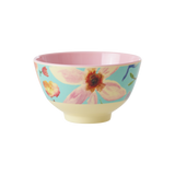 Small Melamine Bowl - Mint Selma Flower Print by Rice By Rice - main product image for Resin Society