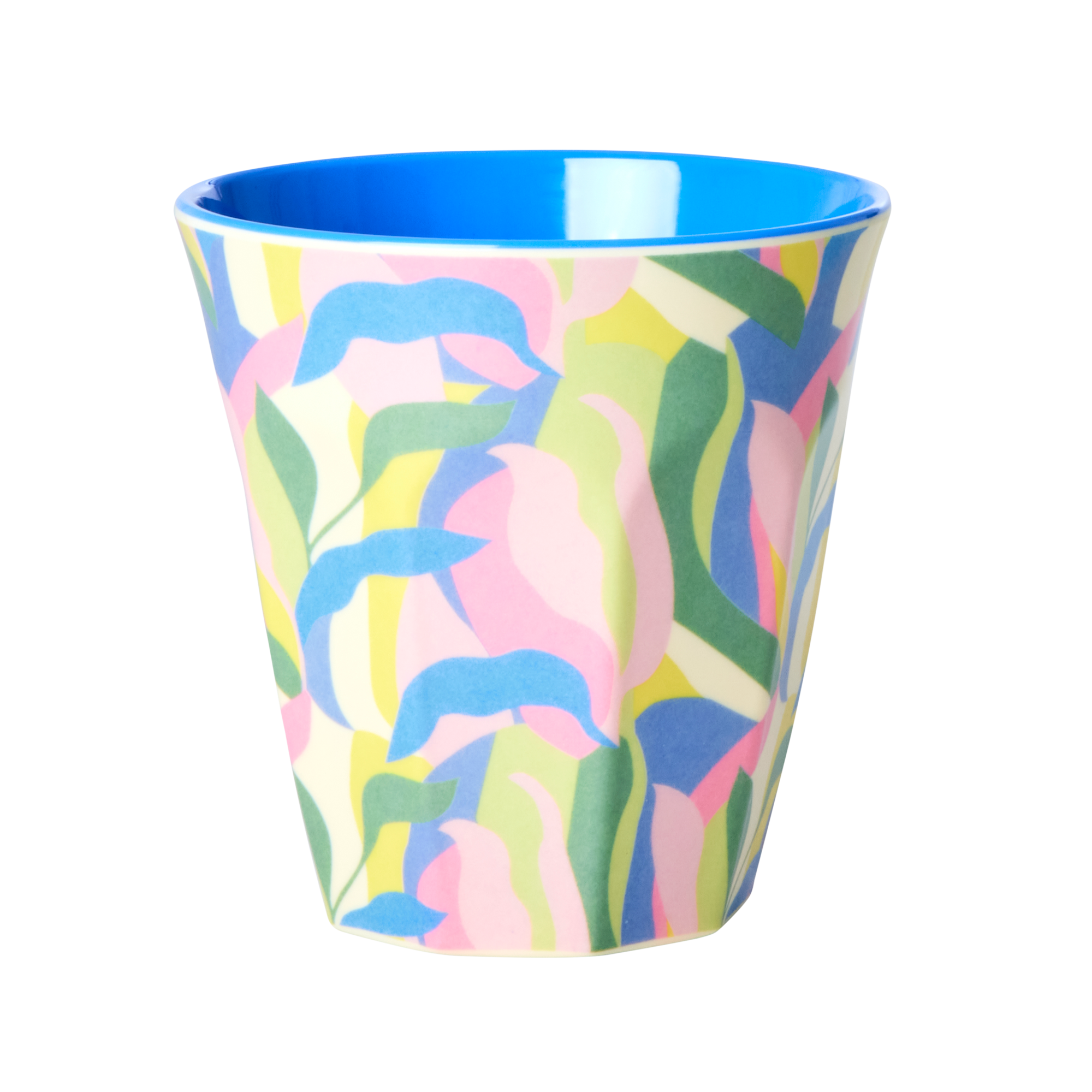 Medium Melamine Cup - Blue - Jungle Fever Print by Rice By Rice - main product image for Resin Society
