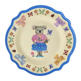 Vintage Dinner Plate - Blue - Nathalie Lété Print by Rice By Rice - main product image for Resin Society